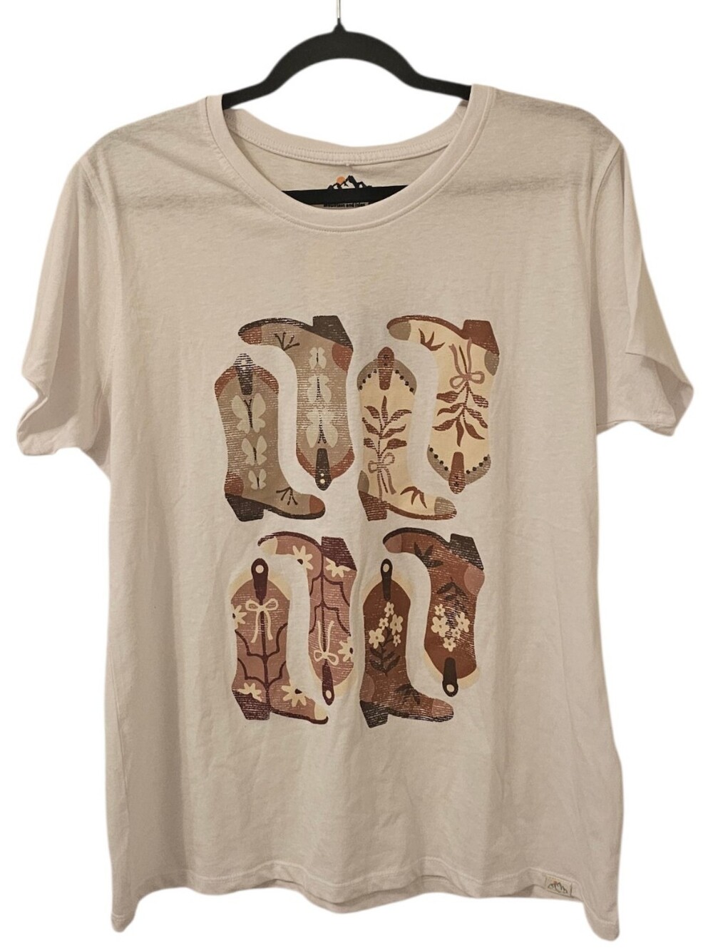 Multi-Coloured Mountain and Isles Women's Cowboy Boots T-Shirt